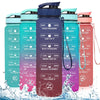 ZOMAKE 32oz Motivational Water Bottle with Time Marker,Leakproof  Sports Water Bottle BPA Free,Fruit Water Bottle Sports 1 Liter