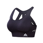 Women Shockproof Gathered Breathable Sports Underwear Running Workout Beauty Back Yoga Bra Fintess Gym Push UP Exercise Tops