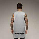 Cotton Gym Clothing Fitness Tank Tops Men Extend Cut Off Dropped Armholes Sports Vest Bodybuilding Workout Sleeveless Shirt
