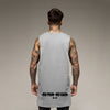 Cotton Gym Clothing Fitness Tank Tops Men Extend Cut Off Dropped Armholes Sports Vest Bodybuilding Workout Sleeveless Shirt
