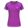 QUESHARK Women Quick Dry Short Sleeve Sports Running T Shirt Breathable Slim Tops Yoga T-shirts Tees Fitness Gym Workout Shirts
