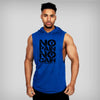 Brand Gyms Clothing Mens Bodybuilding Hooded Tank Top Cotton Sleeveless Vest Sweatshirt Fitness Workout Sportswear Tops Male