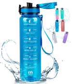 ZOMAKE 32oz Motivational Water Bottle with Time Marker,Leakproof  Sports Water Bottle BPA Free,Fruit Water Bottle Sports 1 Liter