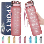 ZOMAKE 32oz Motivational Water Bottle with Time Marker,Leakproof  Sports Water Bottle BPA Free,Fruit Water Bottle Sports 1 Liter