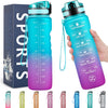 ZOMAKE 32oz Motivational Water Bottle with Time Marker,Leakproof  Sports Water Bottle BPA Free,Fruit Water Bottle Sports 1 Liter