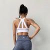 Women Shockproof Gathered Breathable Sports Underwear Running Workout Beauty Back Yoga Bra Fintess Gym Push UP Exercise Tops