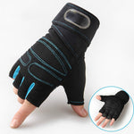 Men Gym Gloves Half Finger Cycling Gloves Pro Fitness Weight Lifting