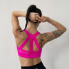Women Shockproof Gathered Breathable Sports Underwear Running Workout Beauty Back Yoga Bra Fintess Gym Push UP Exercise Tops