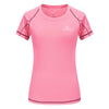 QUESHARK Women Quick Dry Short Sleeve Sports Running T Shirt Breathable Slim Tops Yoga T-shirts Tees Fitness Gym Workout Shirts