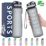 ZOMAKE 32oz Motivational Water Bottle with Time Marker,Leakproof  Sports Water Bottle BPA Free,Fruit Water Bottle Sports 1 Liter